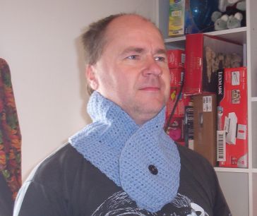 Deron Wearing A Neck Warmer